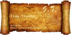 Isay Tivadar névjegykártya